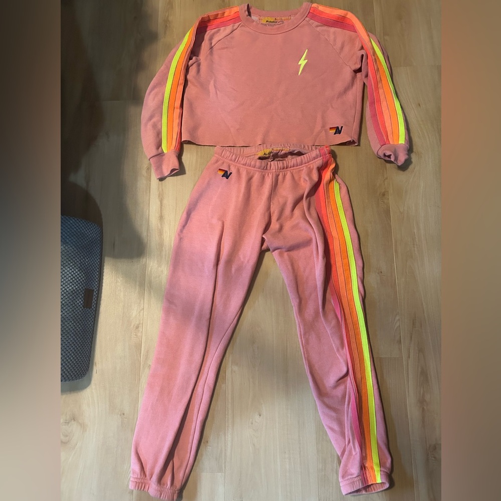 Aviator Nation Pink sweat set!